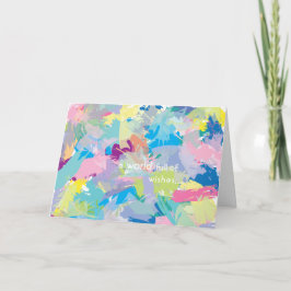 Happy Birthday wil Abstracte moderne kunst Kaart