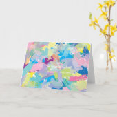 Happy Birthday wil Abstracte moderne kunst Kaart (Gele Bloem)