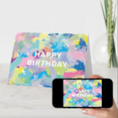 Happy Birthday wil Abstracte moderne kunst Kaart