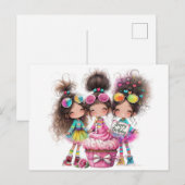 Happy Birthday wil Briefkaart (Voorkant / Achterkant)