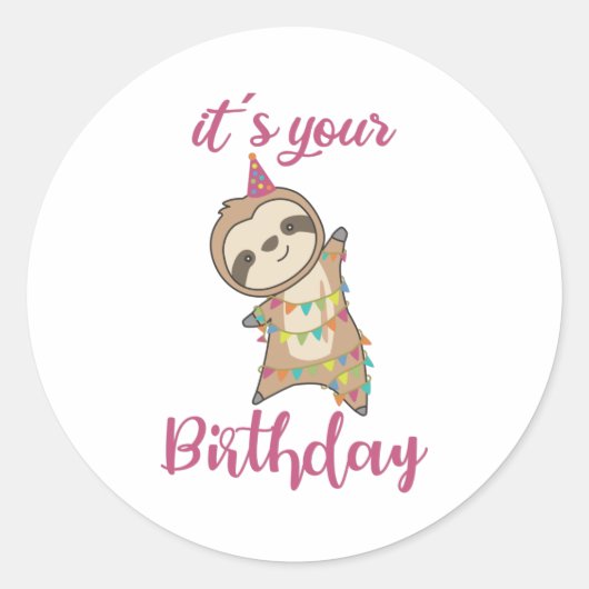 Happy Birthday wil je graag luidop geven Ronde Sticker (Voorkant)