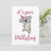 Happy Birthday wil jullie Koala Cute Animals en Kaart (Staand voorkant)