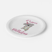Happy Birthday wil jullie Koala Cute Animals en Papieren Bordje (Gekanteld)