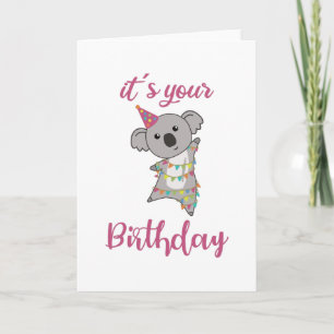 Happy Birthday wil jullie Koala Cute Animals graag Kaart