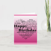 Happy Birthday wil Kaart (Voorkant)
