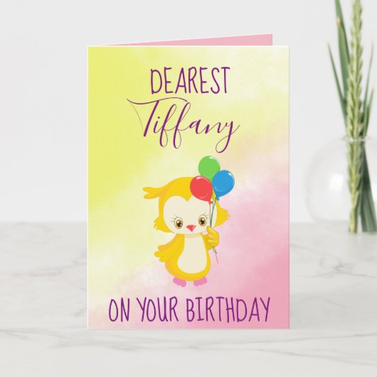 Happy Birthday wil personaliseren Kaart (Voorkant)