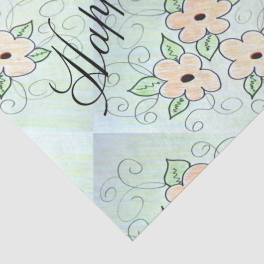 Happy Birthday wil Tissuepapier (Detail)