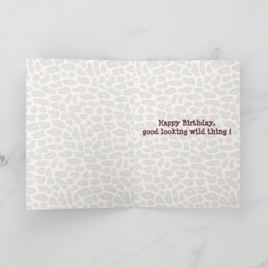 Happy Birthday Wild Ding Kaart (Binnen)