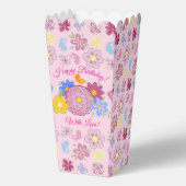 Happy Birthday Wild Flowers Garden Birds Pattern Bedankdoosjes (Achterkant)