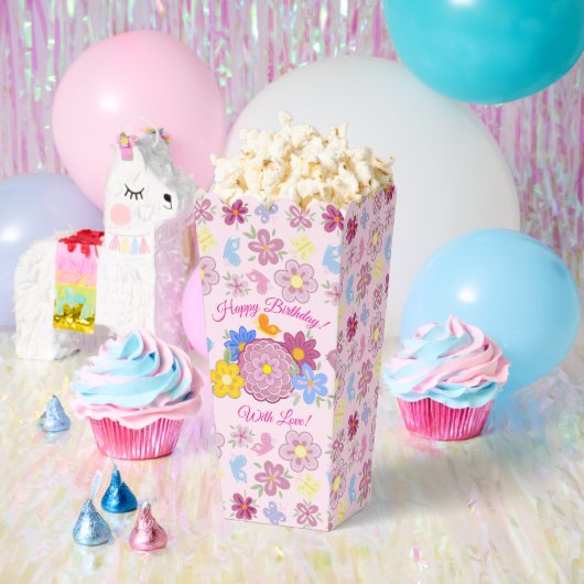 Happy Birthday Wild Flowers Garden Birds Pattern Bedankdoosjes (Feest)