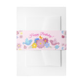Happy Birthday Wild Flowers Garden Birds Pattern Uitnodigingen Wikkel (Voorkant Voorbeeld)
