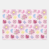 Happy Birthday Wild Flowers Garden Boho Pattern Inpakpapier Vel (Voorkant)
