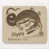 Happy Birthday Wild joyful crocodile CC0896 Muismat (Voorkant)