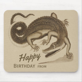 Happy Birthday Wild joyful crocodile CC0896 Muismat