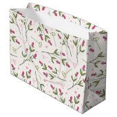 Happy Birthday -  wilde bloemen en zon Large Cadeautasje (Achterkant Gekanteld)