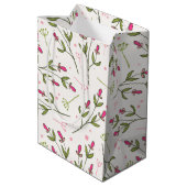 Happy Birthday - wilde bloemen en zon Medium Cadeauzakje (Achterkant Gekanteld)