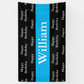 Happy Birthday William Custom Spandoek (Verticaal)