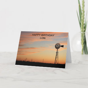 Happy Birthday Windmill Silhouette Card Kaart