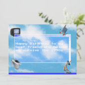 Happy Birthday Windows95-computerthema Kaart (Staand voorkant)