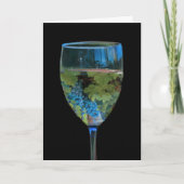 Happy Birthday Wine en Grapes Kaart (Voorkant)