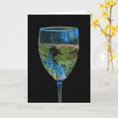 Happy Birthday Wine en Grapes Kaart (Gele Bloem)