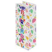 Happy Birthday Wine Wijn Cadeautas (Achterkant Gekanteld)