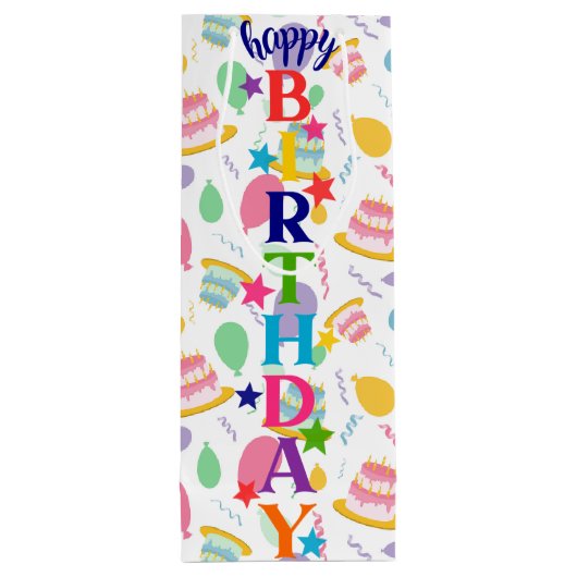 Happy Birthday Wine Wijn Cadeautas (Achterkant)