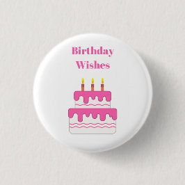 Happy Birthday Wish Badge Ronde Button 3,2 Cm