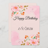 Happy Birthday Wishes Card Feestdagenkaart (Voorkant / Achterkant)