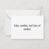 Happy Birthday Wishes platte kaart ontwerp Notitiekaartje (Achterkant)