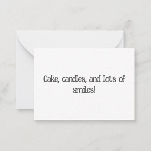 Happy Birthday Wishes platte kaart ontwerp Notitiekaartje (Achterkant)