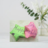 Happy Birthday Wishing Star Briefkaart (Staand voorkant)