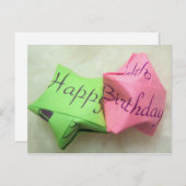 Happy Birthday Wishing Star Briefkaart (Voorkant / Achterkant)