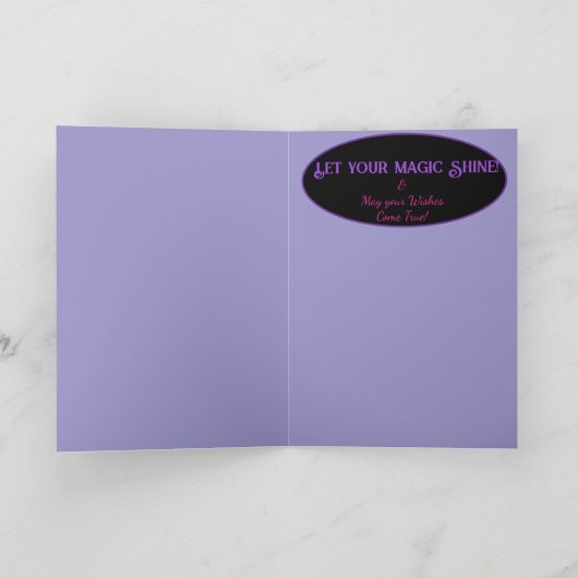 Happy Birthday Witch Girl, Let your Magic Shine! Kaart (Binnen)