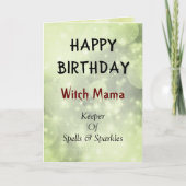 Happy Birthday Witch Mama design Kaart (Voorkant)
