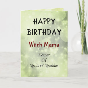 Happy Birthday Witch Mama design Kaart