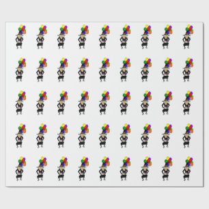 Happy Birthday Witch Wrapping Paper Cadeaupapier