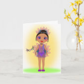 Happy Birthday with a Colorful Glitter Kaart (Gele Bloem)