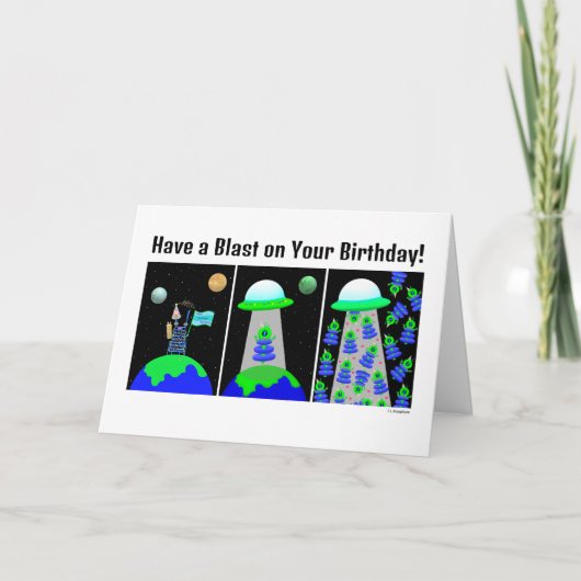 Happy Birthday with Aliens! kaart van Jo Afbeeldin (Voorkant)
