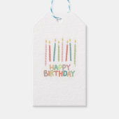Happy Birthday With Candles  Cadeaulabel (Voorkant)