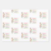 Happy Birthday With Candles Inpakpapier Vel (Voorkant)