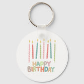 Happy Birthday with Candles Keychain (Voorkant)