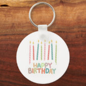 Happy Birthday with Candles Keychain (Achterkant)