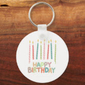 Happy Birthday with Candles Keychain (Voorkant)