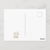 Happy Birthday with Candles on  Briefkaart (Achterkant)