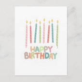 Happy Birthday with Candles on  Briefkaart (Voorkant)