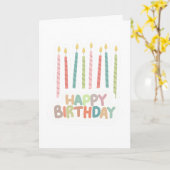 Happy Birthday with Candles on  Kaart (Gele Bloem)