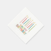 Happy Birthday with Candles on Servet (Hoek)