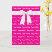 Happy Birthday With White Bow Kaart (Gele Bloem)