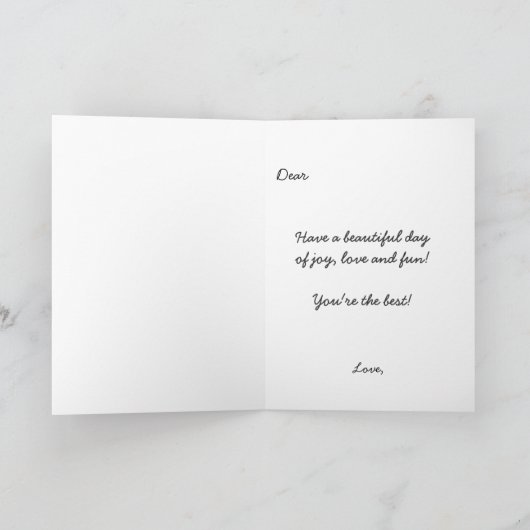 Happy Birthday, witte orchidee bloemen in groen ko Kaart (Binnen)